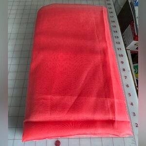 Coral Pink Silk Organza Fabric